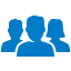 icoon van silhouet van 3 mensen bij elkaar