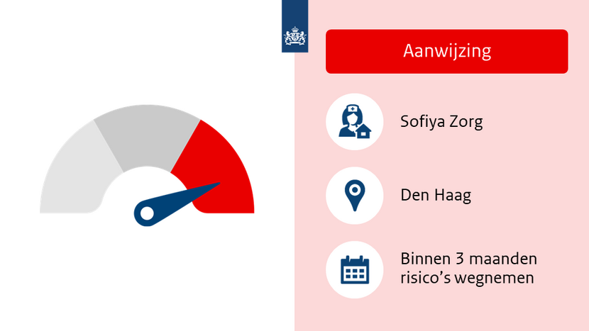 Aanwijzing voor Sofiya Zorg in Den Haag